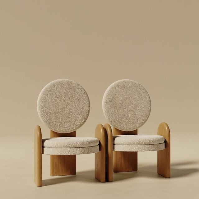 Small white towel-upholstered kids' chair