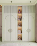 Spacious wooden storage cupboard for a kids' room