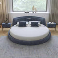 Gray round bed by Z Galleria