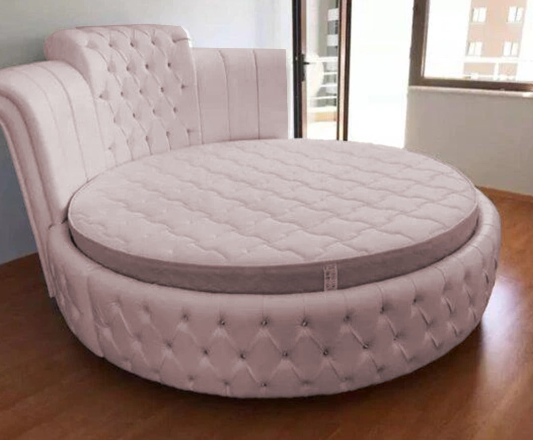 Padded round bed by Z Galleria