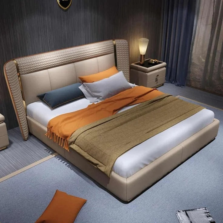 Modern High Sleek Bed by Z Galleria