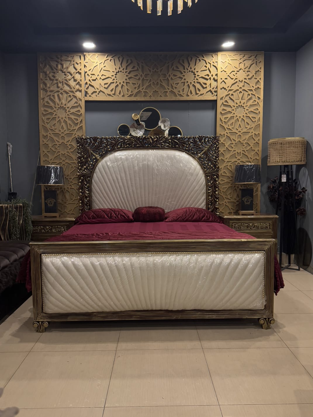 Arabian Solid Wood Bed Set