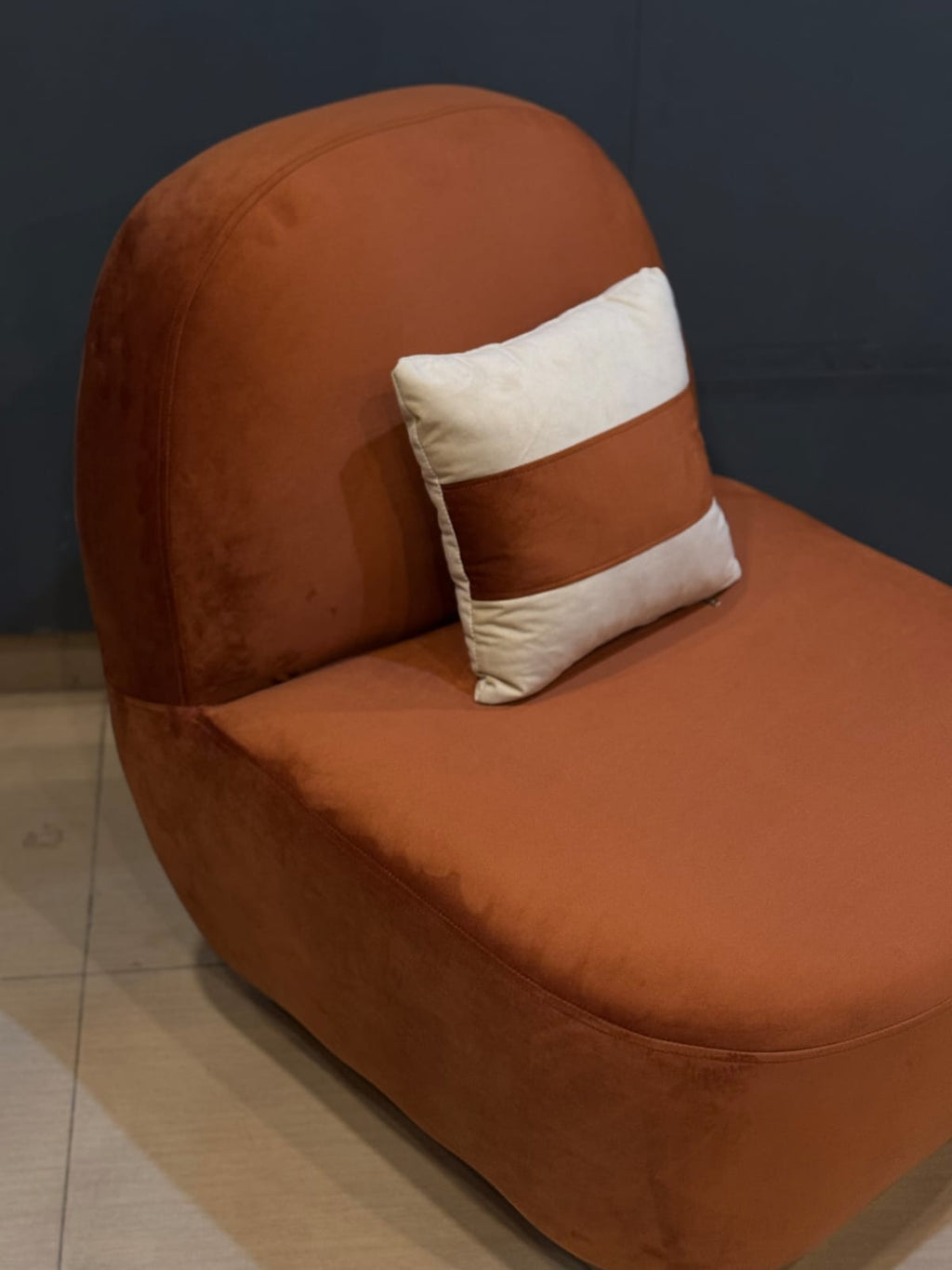 Modern Lounge Chair styled in a living room