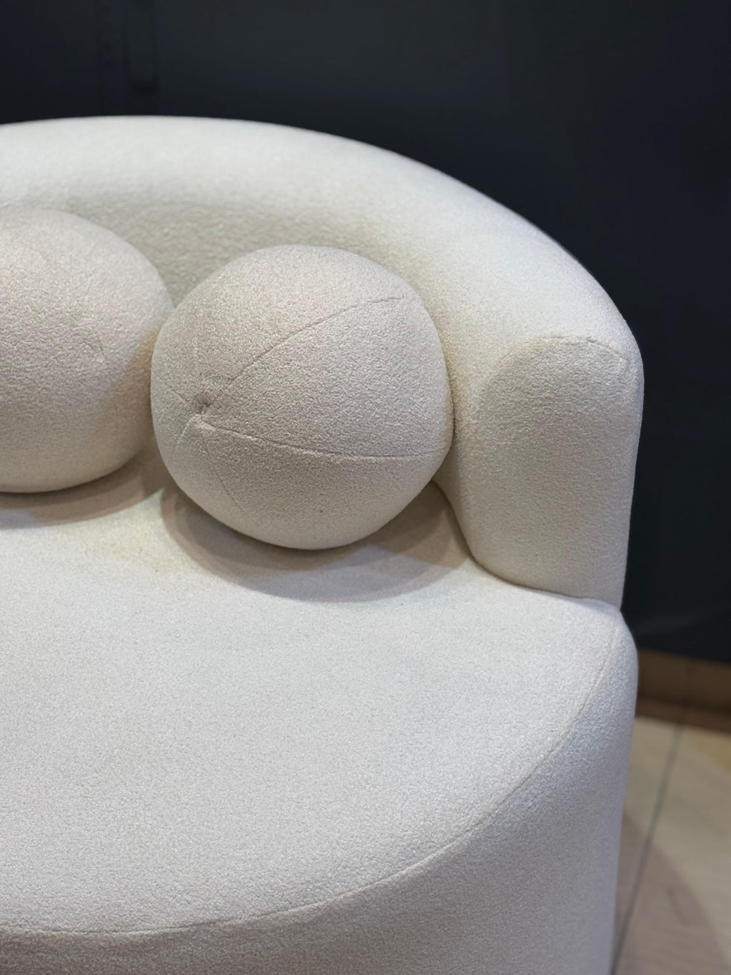 Round Elegant Chair styled in a living room