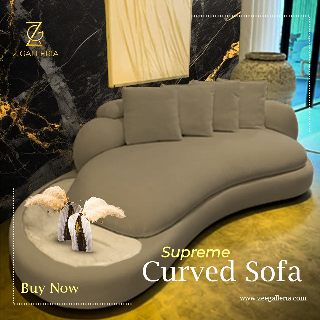 Supreme Curved 2.5 Seater Sofa by Z Galleria