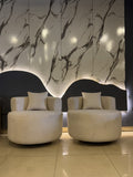 Elegant Rounded Revolving Chair by Z Galleria