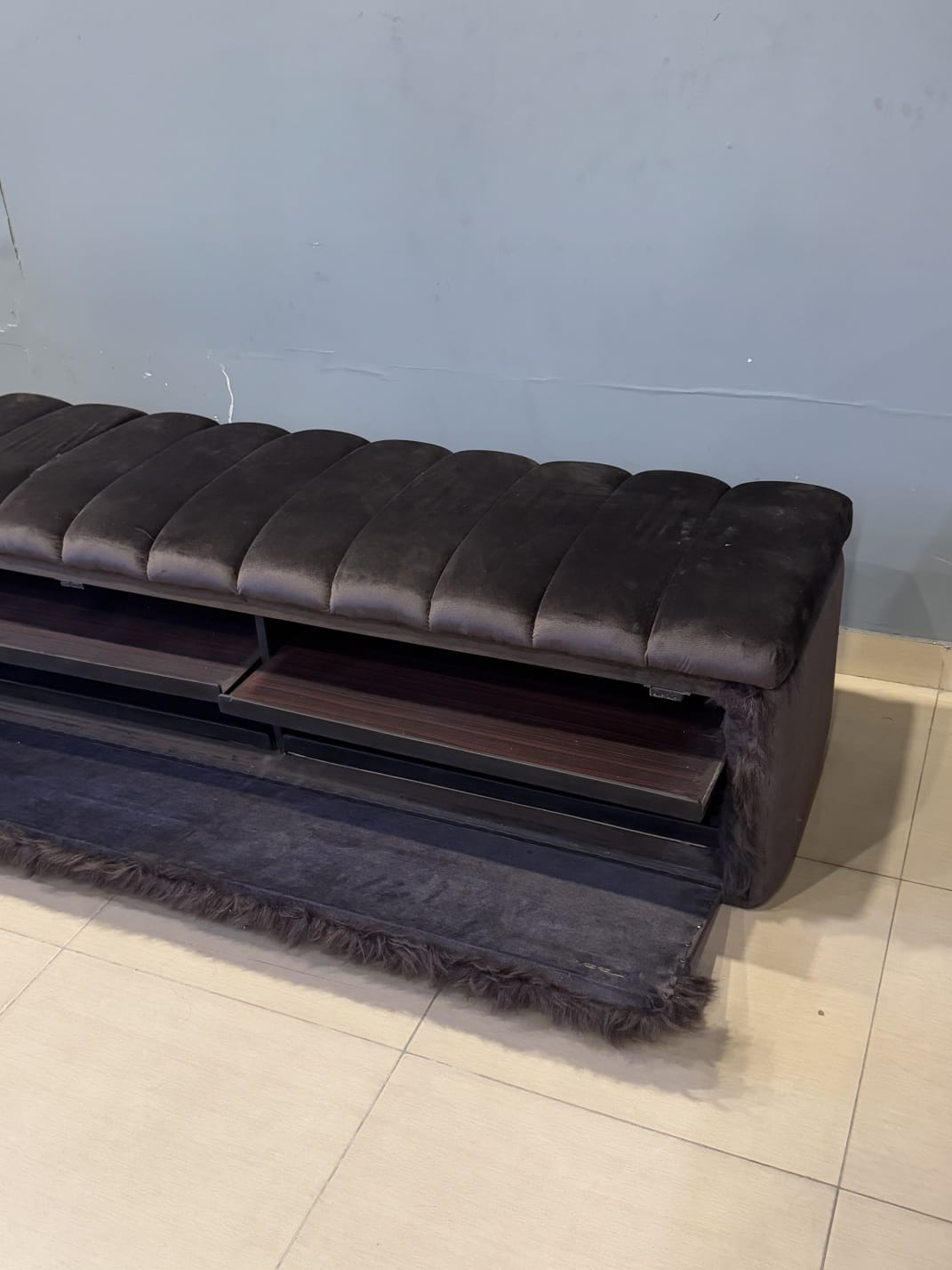 Black Storage Ottoman by Z Galleria