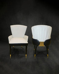 Designer Pleated-Back Accent Chair