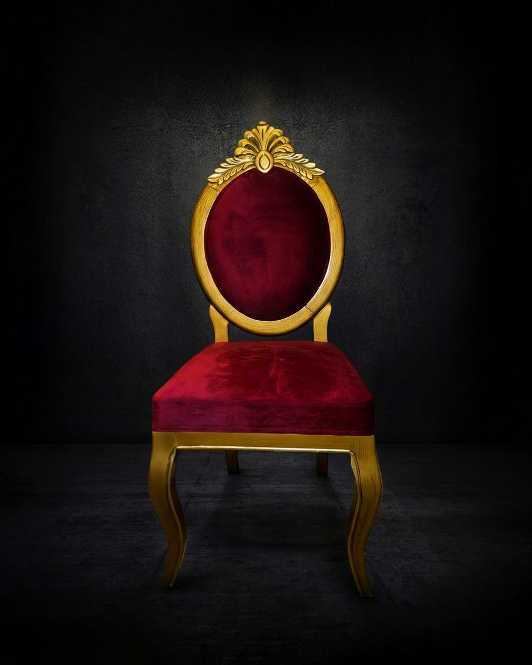 Royal Oval-Back Velvet Dining Chair