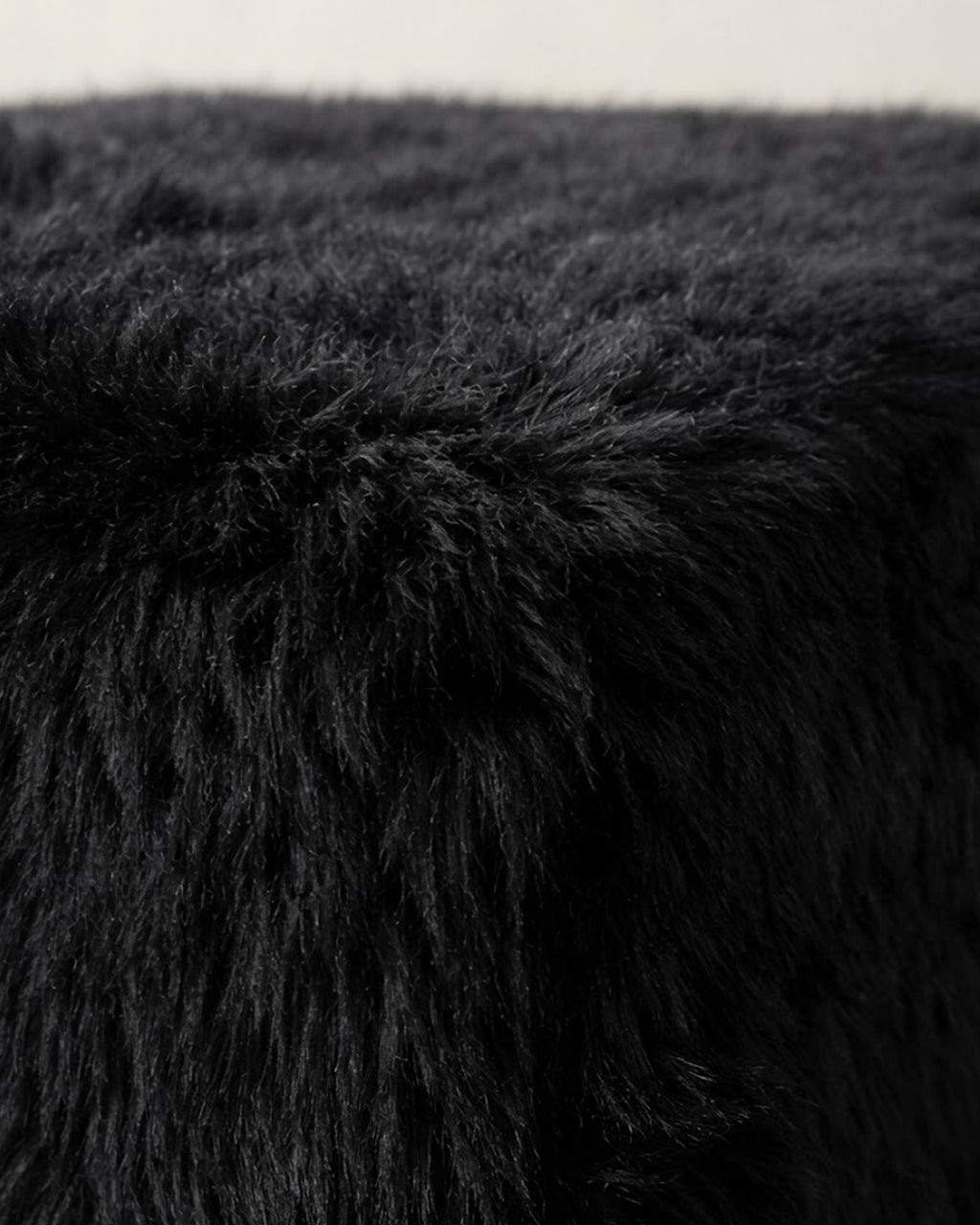 Black Faux Fur Storage Ottoman – Custom Sizes — alternate product view 8