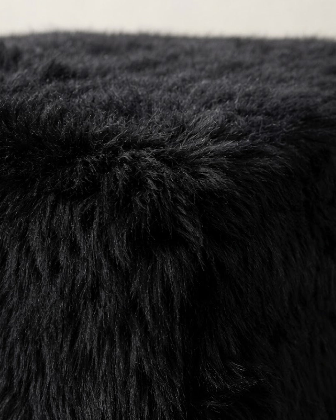 Black Faux Fur Storage Ottoman – Custom Sizes — alternate product view 8