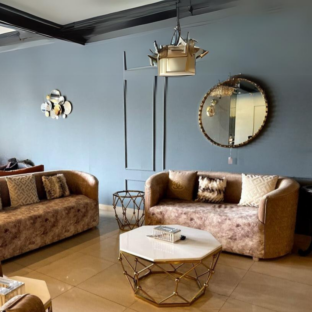 Curve 5-seater sofa set styled in a living room by Z Galleria