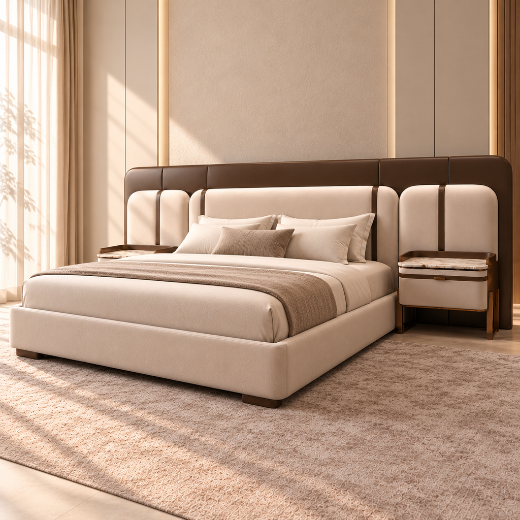 Aveline Panel Bed Set angled view - Z Galleria