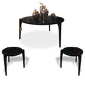 Minimalist round black centre table set by Z Galleria