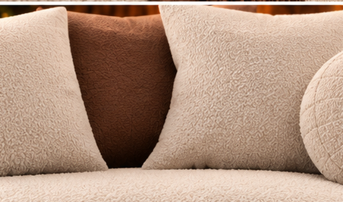 Cove Wave curved sofa bouclé fabric and upholstery detail by Z Galleria