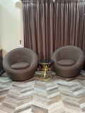Modern Brown Room Chair styled in a living room