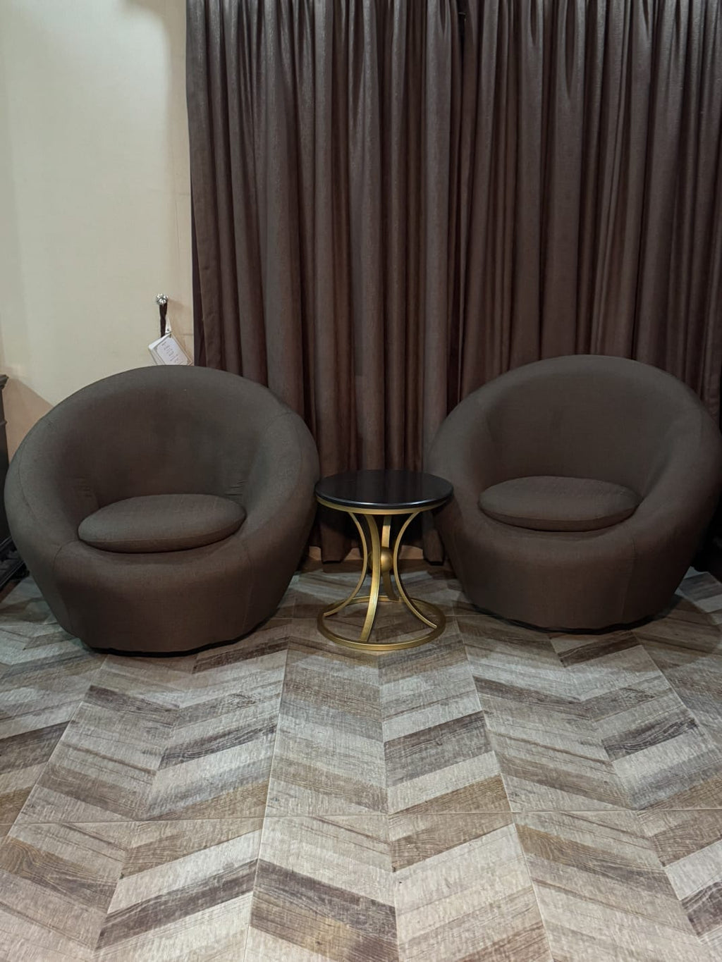 Modern Dark Brown Revolving Chair — alternate product view 5
