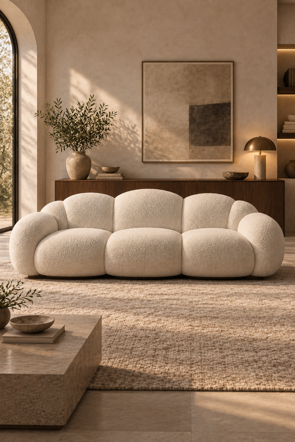Marelle Cloudline oversized four-seater sofa in a refined lounge, front view