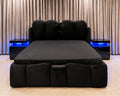 Midnight Velvet Horizon Bed front view by Z Galleria