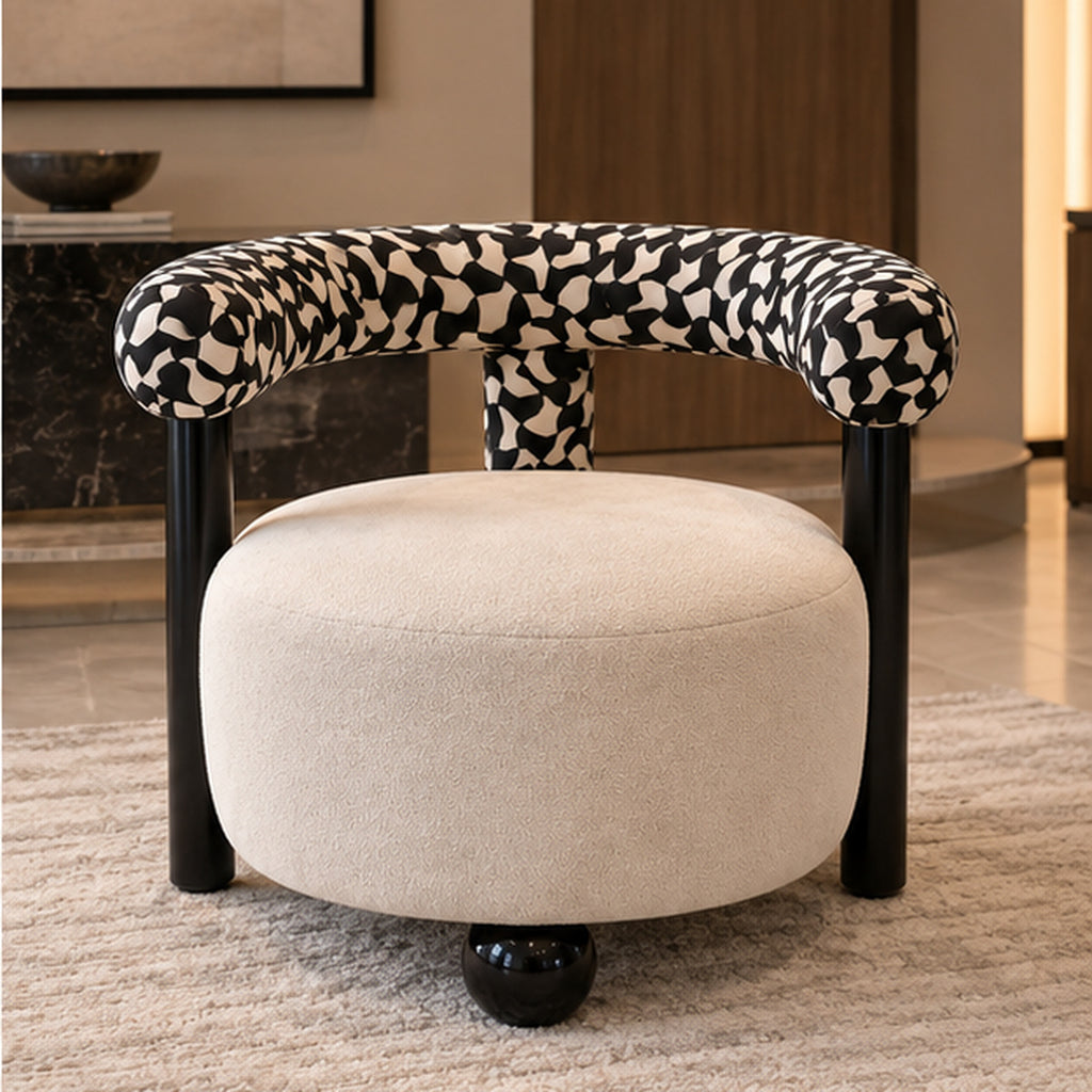 Noir Loop Sculptural Lounge Chair front view