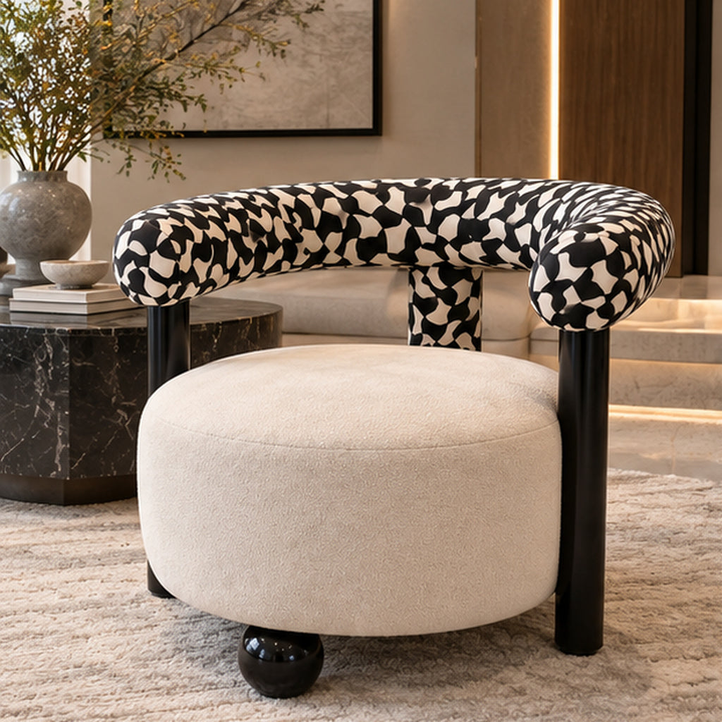Noir Loop Sculptural Lounge Chair in a contemporary interior