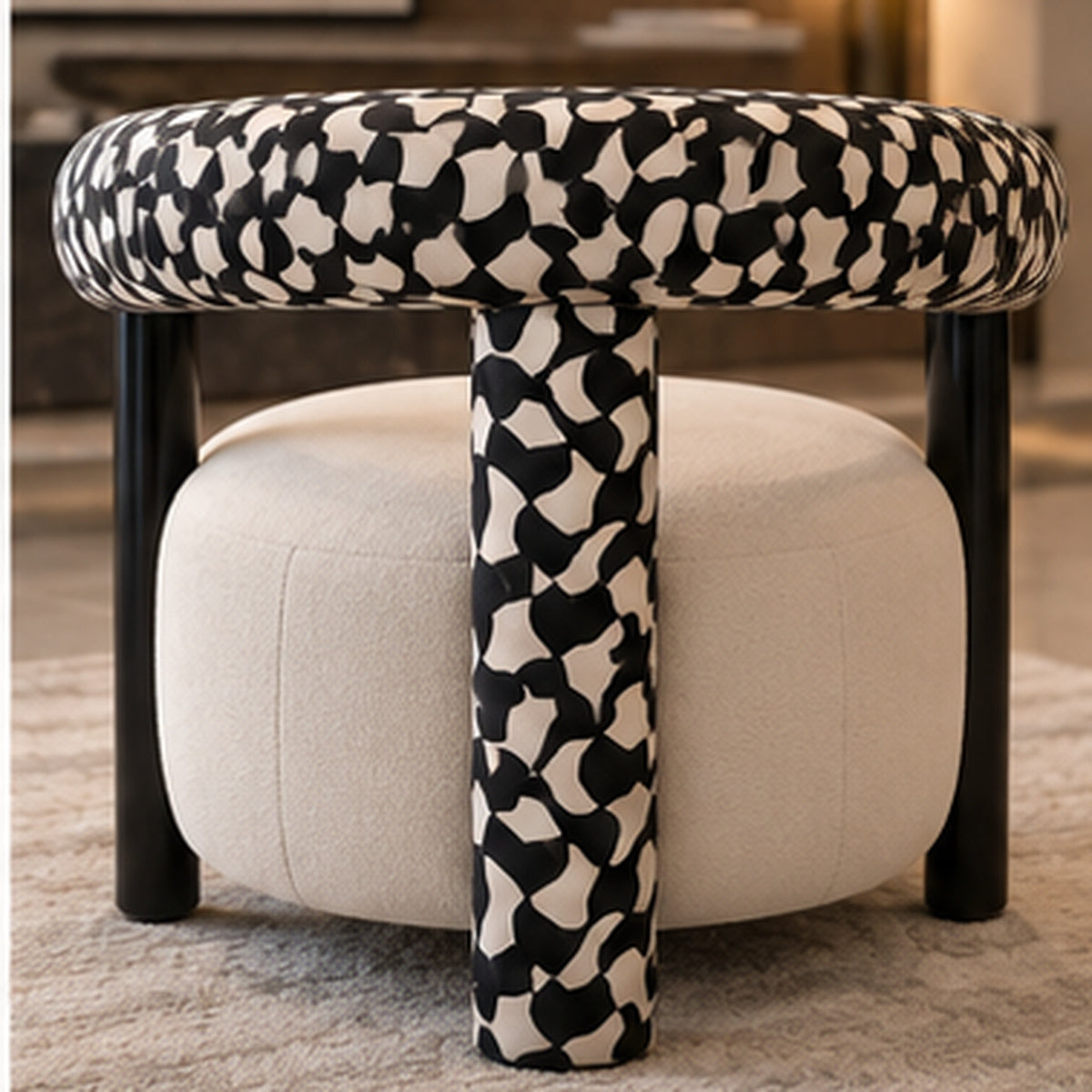 Noir Loop Sculptural Lounge Chair rear view