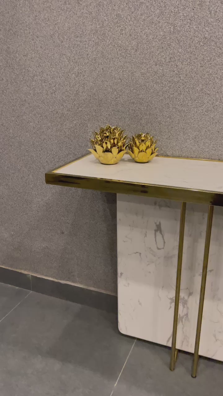 Marble & Gold Modern Console