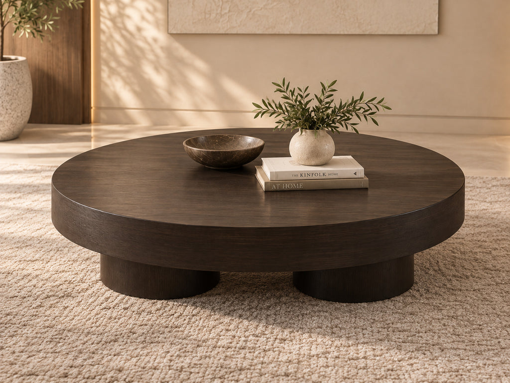 Seren Arc Sofa Set dark wood centre table alternate view by Z Galleria