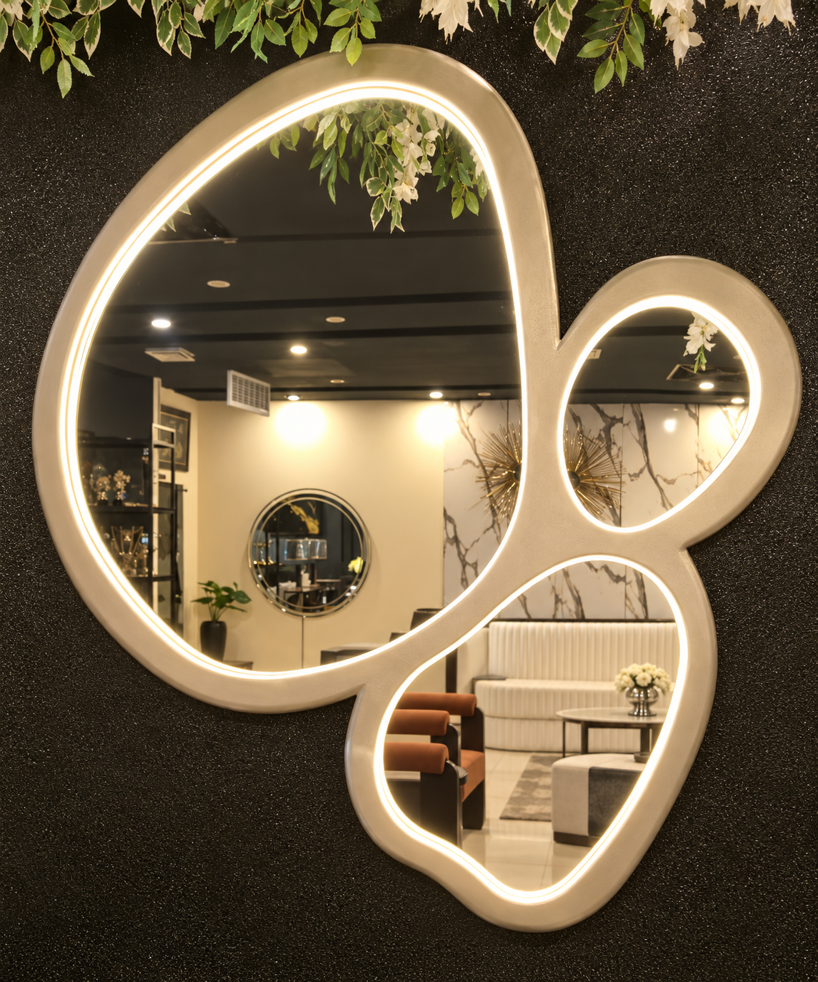 Organic LED mirror frame detail