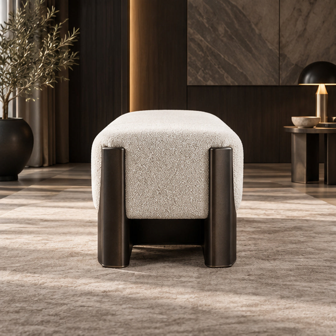 Premium White Storage Ottoman