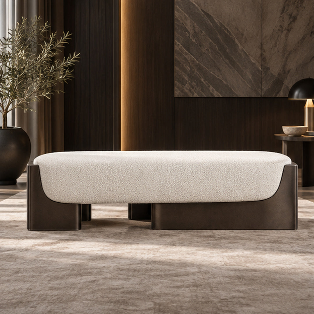 Premium White Storage Ottoman